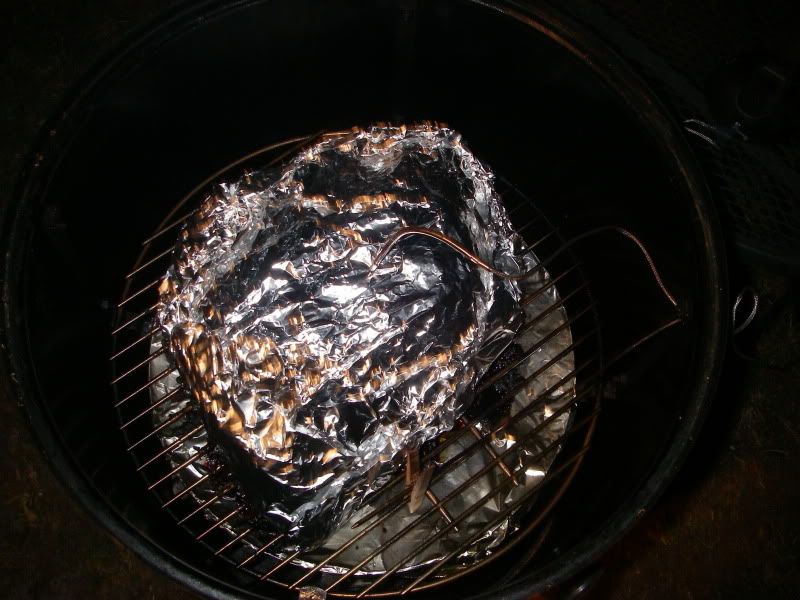 Meat foiled in the cooker