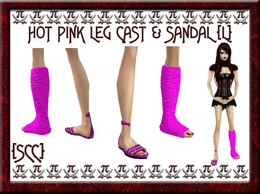 Hot Pink Leg Cast Left