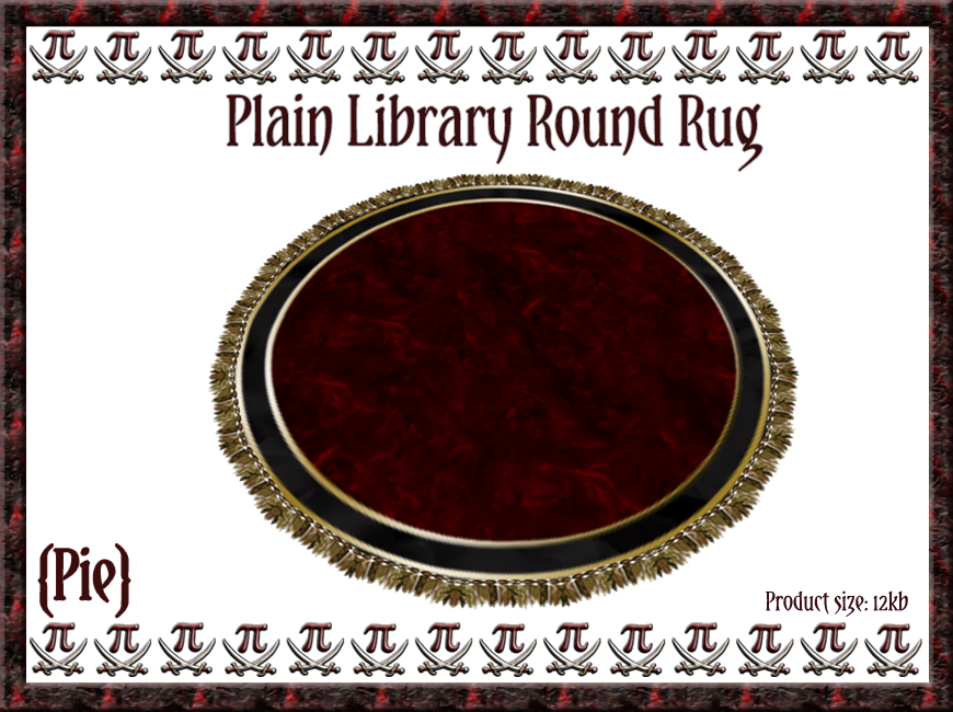 Plain Library Round Rug