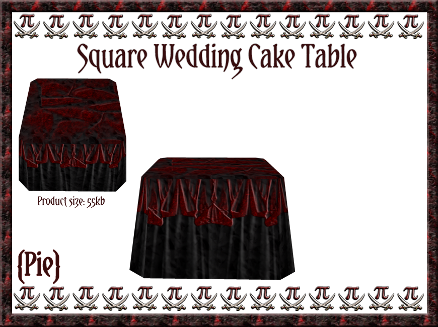 Square Wedding Cake Table