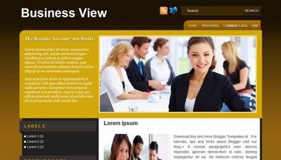 Free Abstract Brown Business Blogger Template