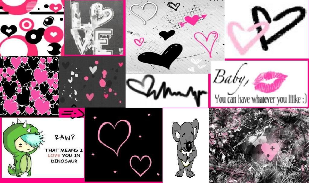 hearts background photo: pink and black hearts background loh.jpg