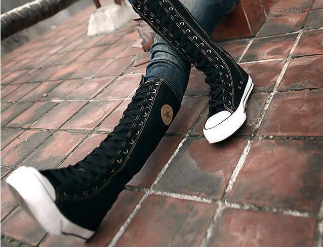 knee high emo boots