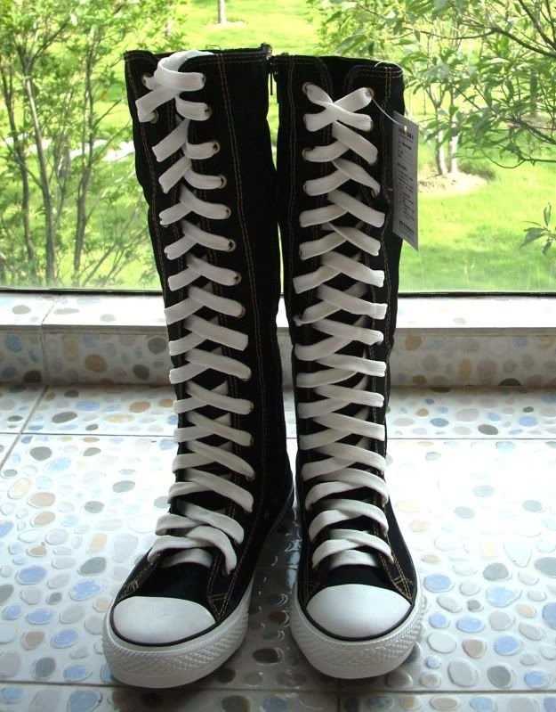 knee high emo boots