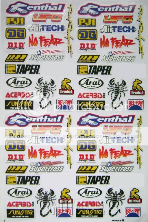 mini bike moto racing pocket rocket sticker kit decal x  