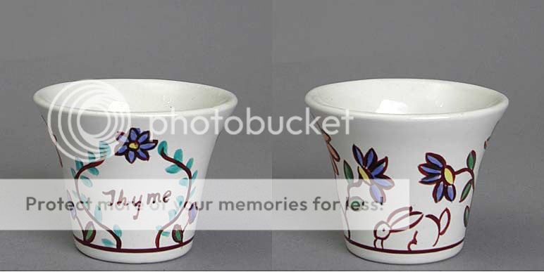 Vintage Bauer Pottery USA Motto Ware Flower Pot Planter  